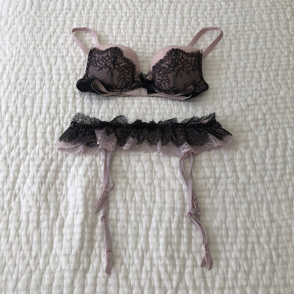 Victoria’s Secret bra and garter set